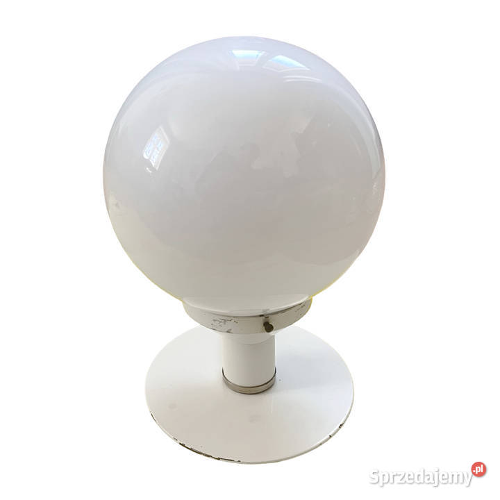 Biała kulista lampa stołowa space age Polska mazowieckie