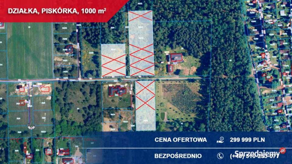 Działka budowlana 1000 m Piskórka gm Prażmów Sprzedaż