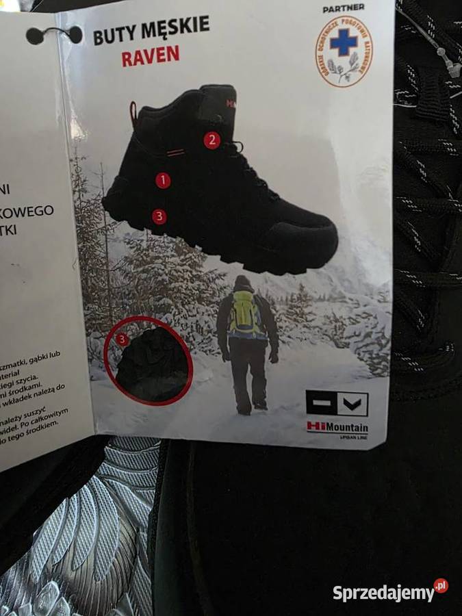 Konkretne buty męskie Raven Hi Mountain czarne Białystok