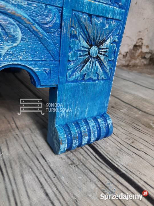 Komoda dębowa indyjska rzeźbiona VINTAGE 48cm Szafy, regały, półki Warszawa sprzedam