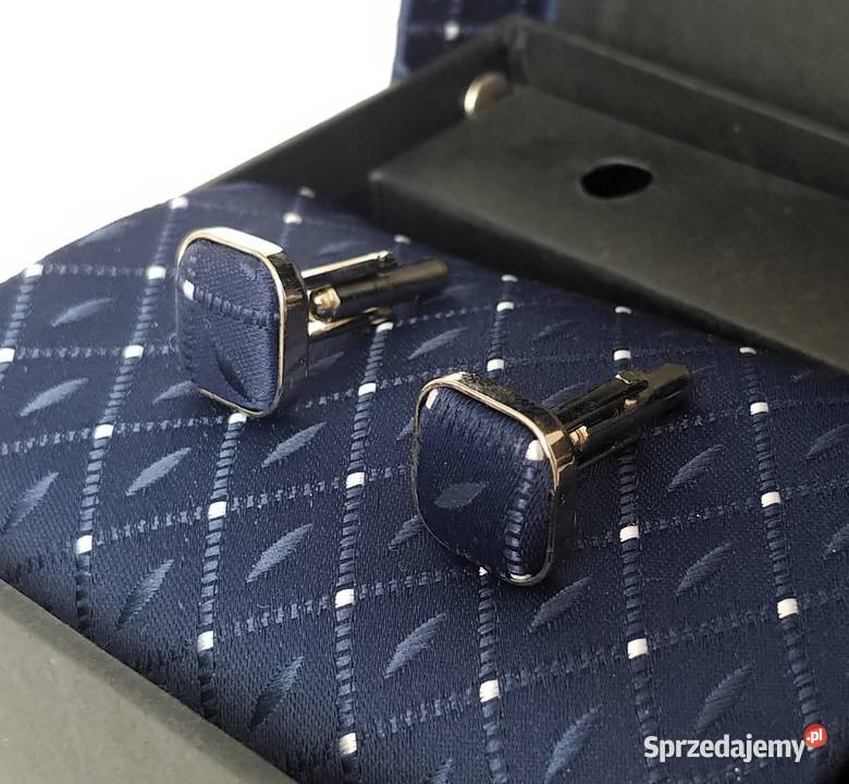 Krawat ze spinkami do koszuli w eleganckim sprzedam