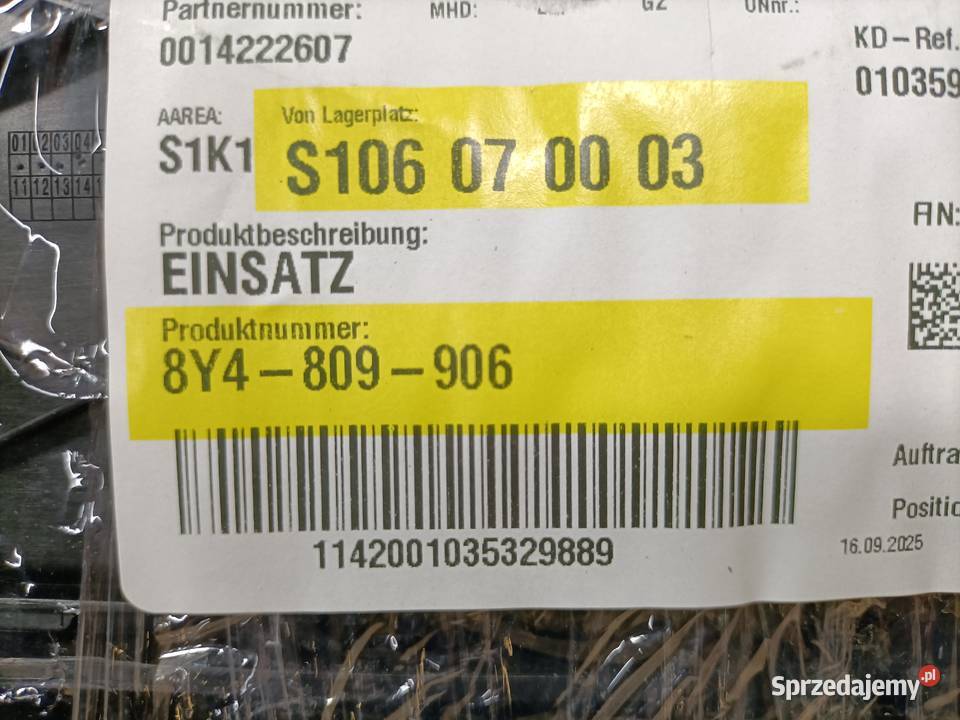 AUDI A3 S3 WKŁAD KLAPKA WLEW PALIWA 8Y4809906 Pleszew sprzedam