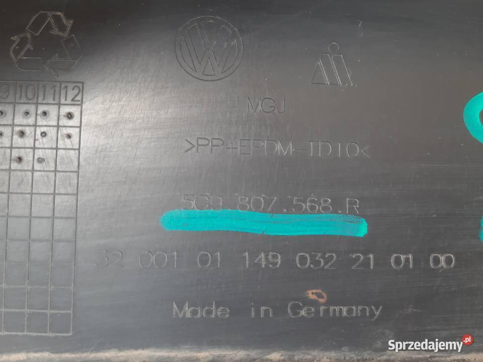 VW GOLF VIII KOMBI DOKŁADKA ZDERZAKA TYŁ DYFUZOR zderzaki Trzciel