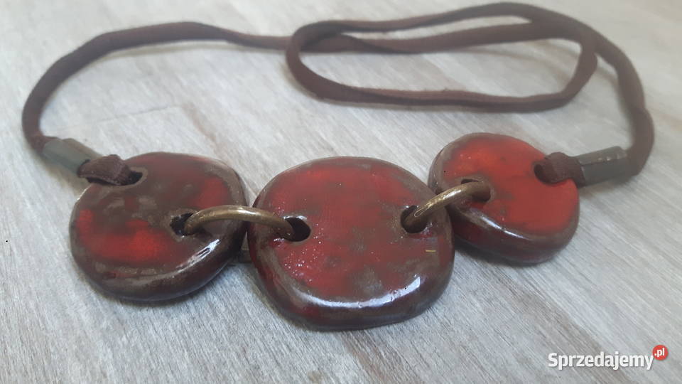 Naszyjnik ceramiczny ręcznie wykonany Naszyjniki Otwock