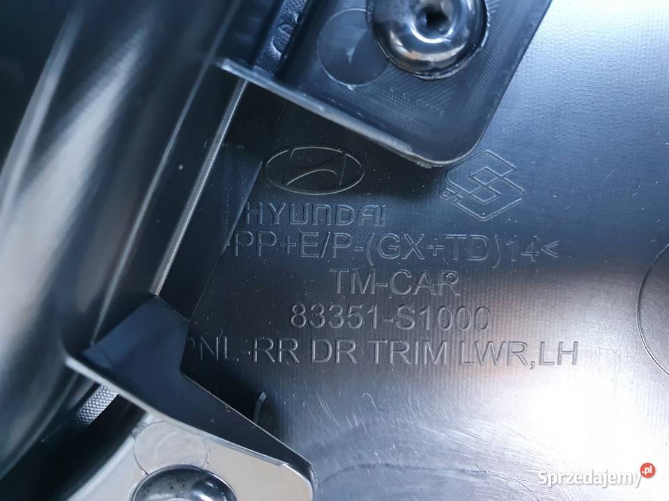 Hyundai Santa Fe IV TAPICERKA TYLNYCH BOCZEK Rudka