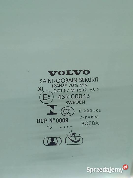 SZYBA DRZWI LEWY PRZÓD Volvo XC 90 II 2015 Szyby