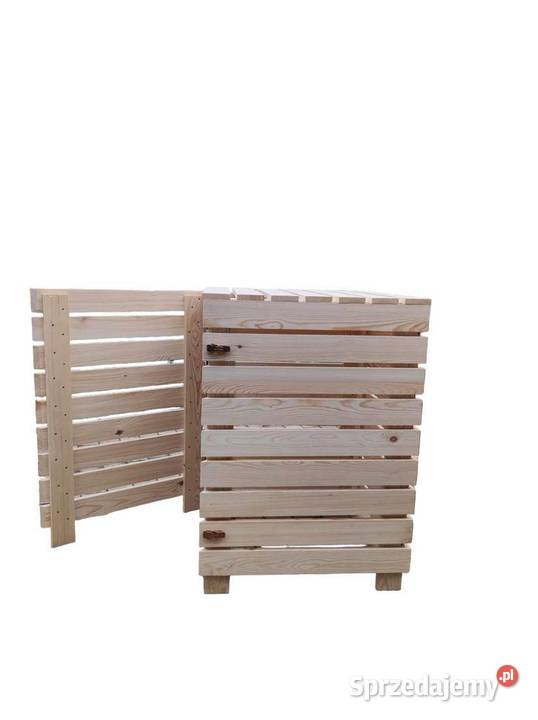 OBUDOWA NA DWA KOSZA 240 l NA ŚMIECI DREWNIANA Lelów