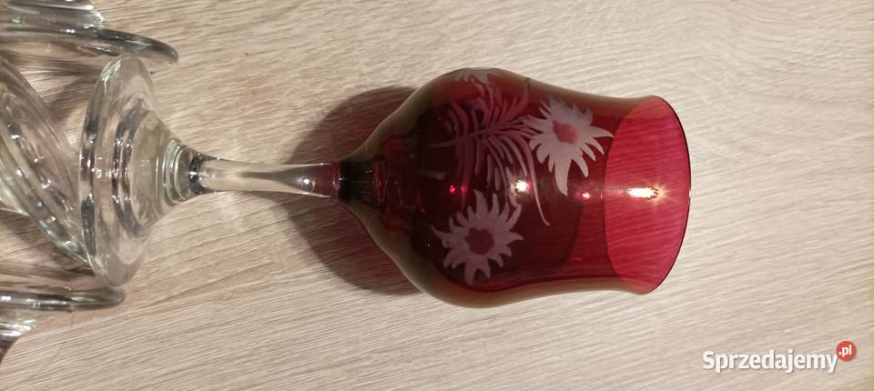 Bohemia Czeska kieliszki czerwony Piekoszów