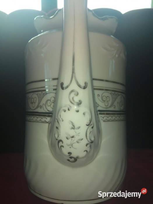 Duży dzbanek do kawy Złocenia i czarna emaila Gdańsk