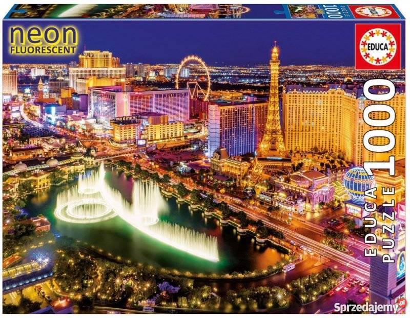 Puzzle Las Vegas Neonowe 1000 el 12 lat+ Mogilany