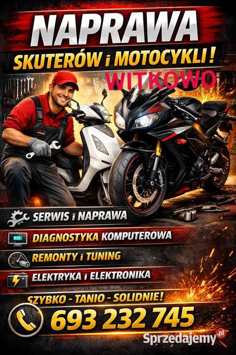 Naprawa skuterów motocykli quadów WITKOWO