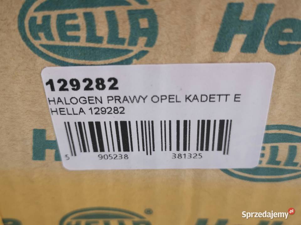 LAMPA HALOGEN PRAWY OPEL KADETT E 19841991 NOWA lubelskie sprzedam