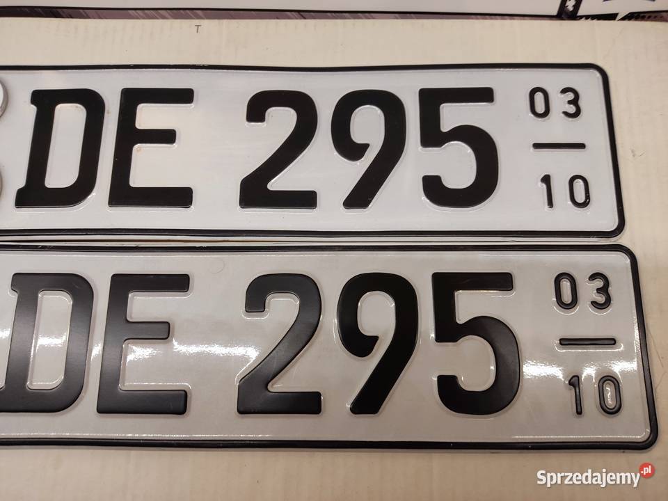 Tablica rejestracyjna Niemcy 2 sztuki ADE295 Głuchołazy