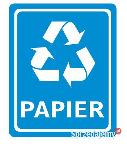 Naklejka do segregacji odpadów papier PA051 Kamionna