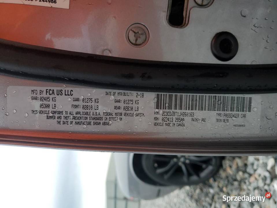 2018 DODGE CHALLENGER RT 372KM Częstochowa