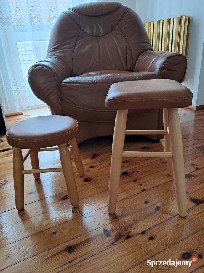 TABORET DREWNIANY TAPICEROWANYTWARDY 30 OLCHA
