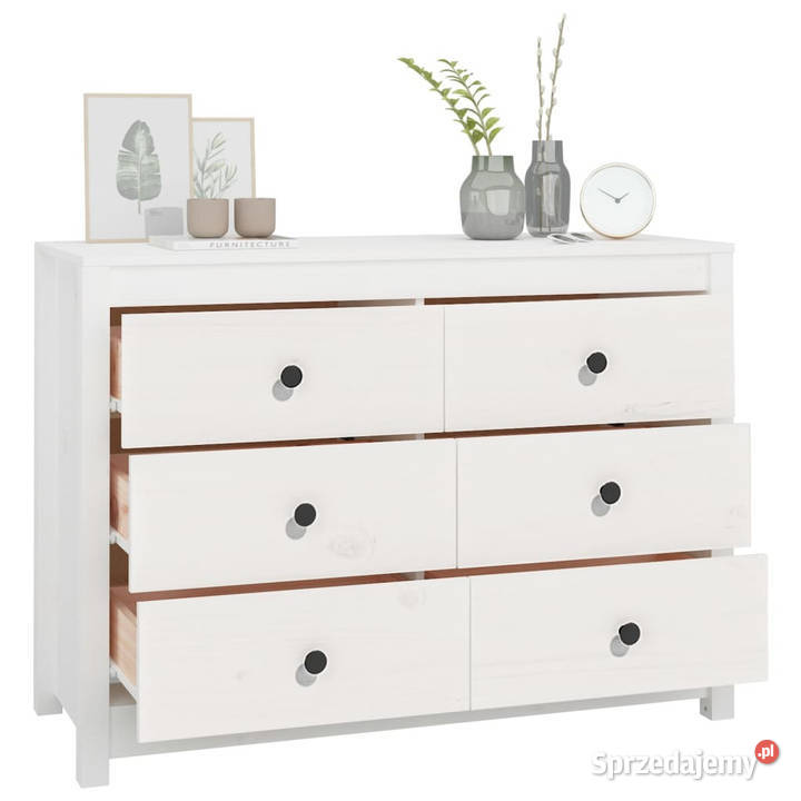 Komoda biały 100x40x72 lite drewno sosnowe Warszawa