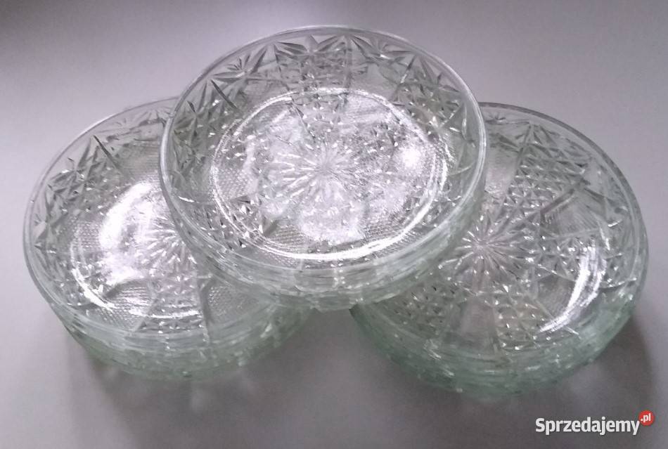 Talerzyki Talerze Szkło 8 sztuk Gdańsk