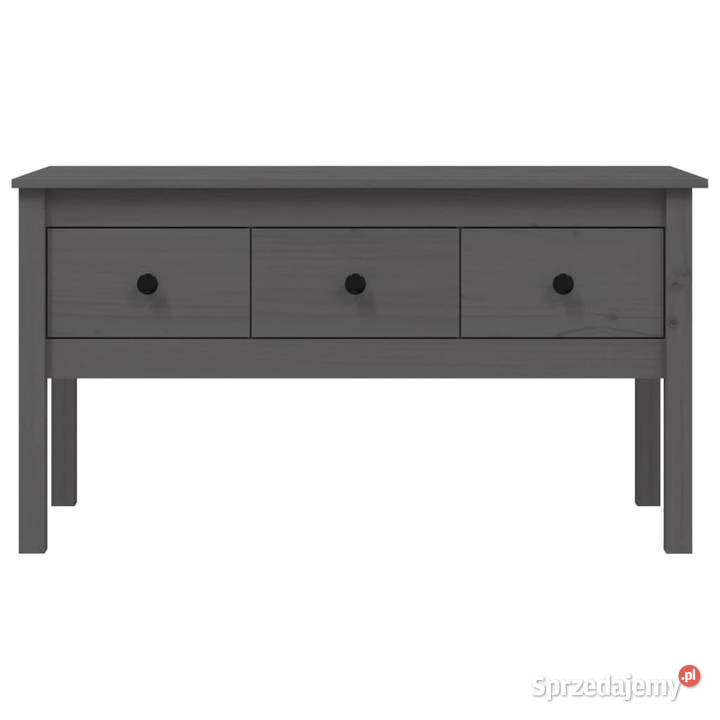Stolik kawowy szary 102x49x55 lite drewno Warszawa