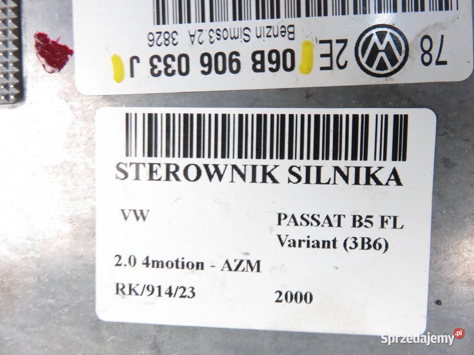 STEROWNIK VW PASSAT B5 20 06B906033J 5WP4004702 małopolskie