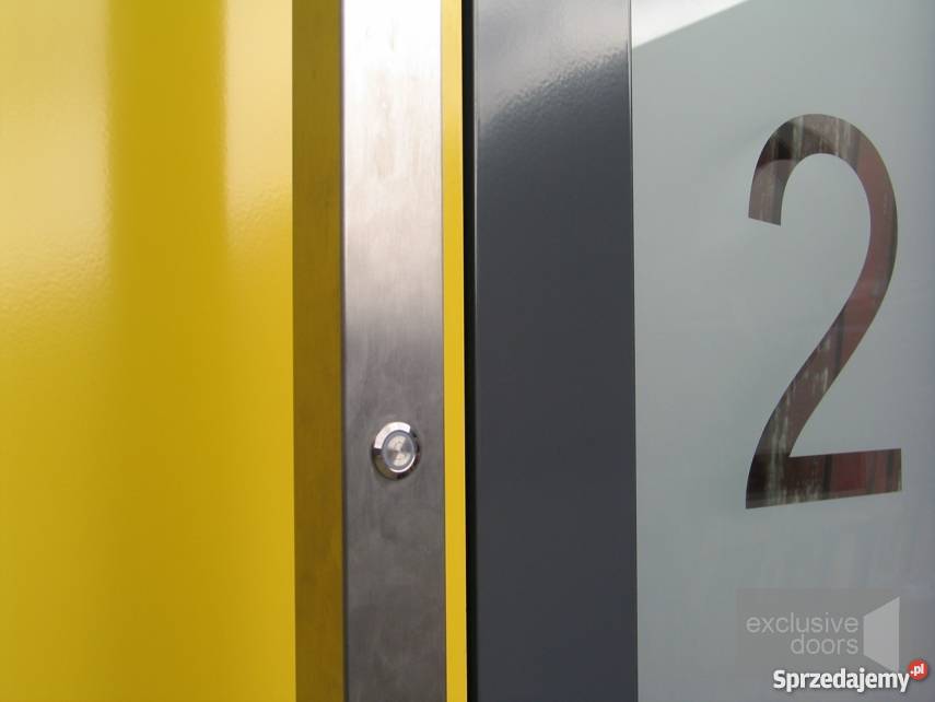 Drzwi aluminiowe wejściowe z boczną dostawką Piwniczna-Zdrój