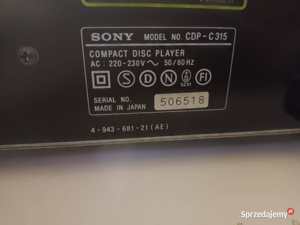 SONY CDP C315 pomorskie Gdynia