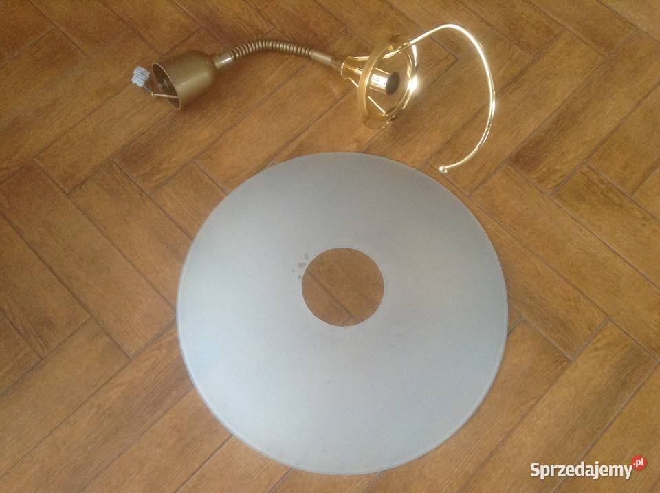 Lampa sufitowa ze szklanym kloszem i regulowaną