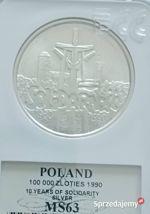 100 000 Solidarność 1990 r Typ B 2 MS 63 GCN