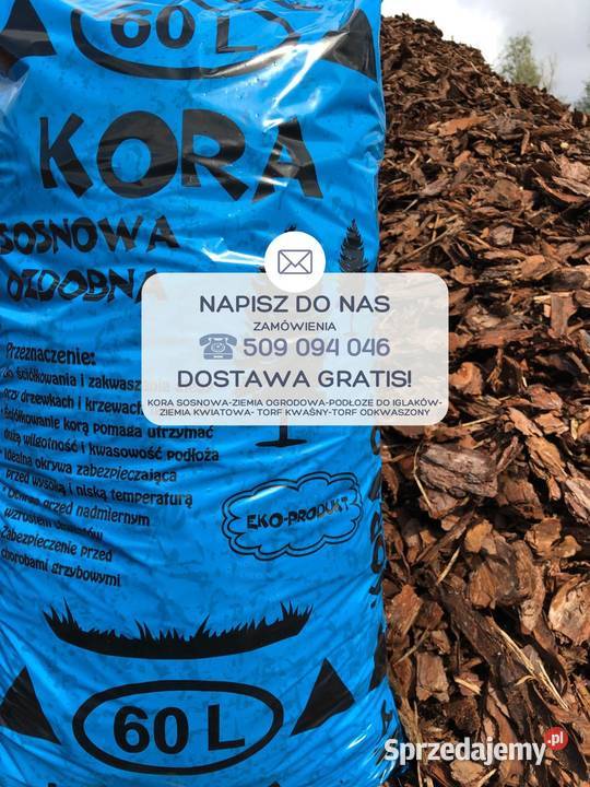 Kora sosnowa podłoża ogrodowe DOSTAWA