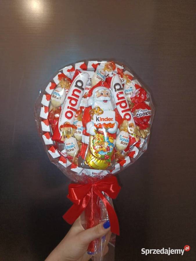 Słodki box Bukiet ze słodyczy Kinder Lizak na