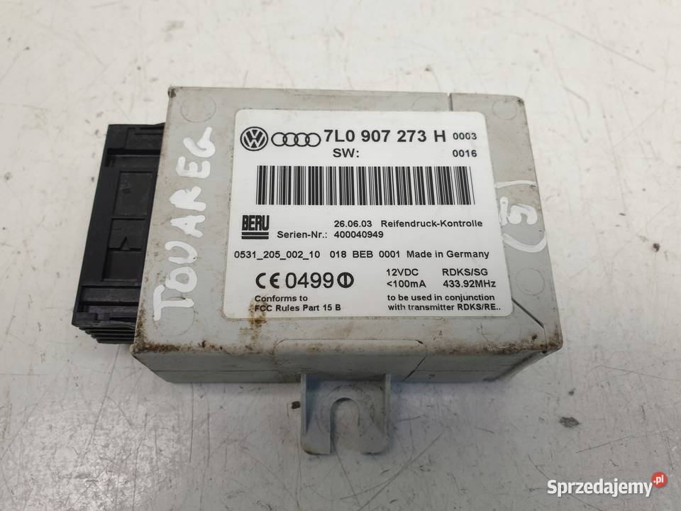 VW Touareg MODUŁ CIŚNIENIA sterownik SENSOR osobowe Chełm