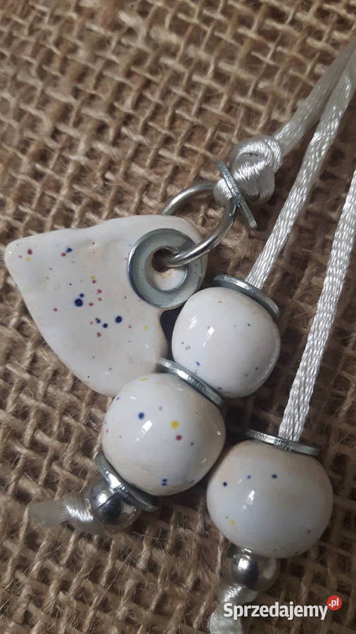 Naszyjnik ceramiczny ręcznie wykonany mazowieckie sprzedam
