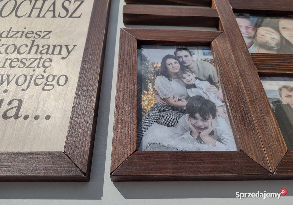 Drewniana Multirama Ramka na 12 zdjęć 10x15 mazowieckie