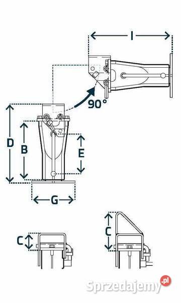 Stopa podporowa kwadratowa 70x70 mm 4000 małopolskie Kamionna