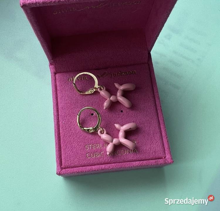 Kolczyki balonowe pieski róż Opole