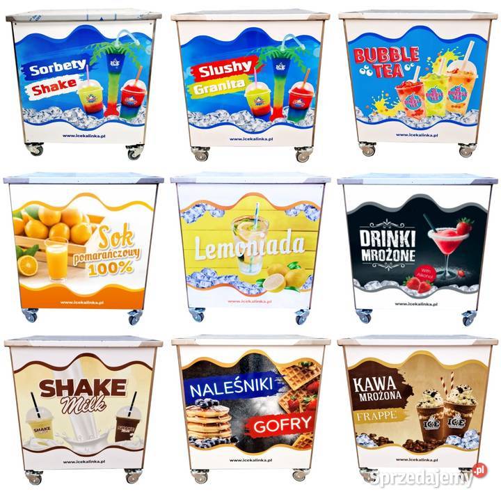 Wózek ze stali nierdzewnej Slushy Granita