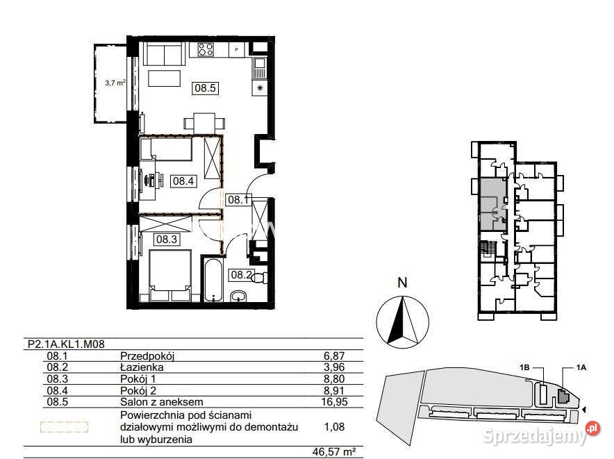 Ogłoszenie mieszkanie 4598m2 3 pokoje Kraków