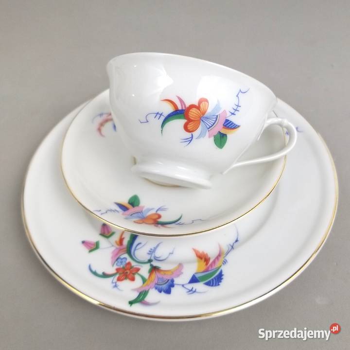 Zestaw śniadaniowy Trio Art Deco Furstenberg Bronisze sprzedam
