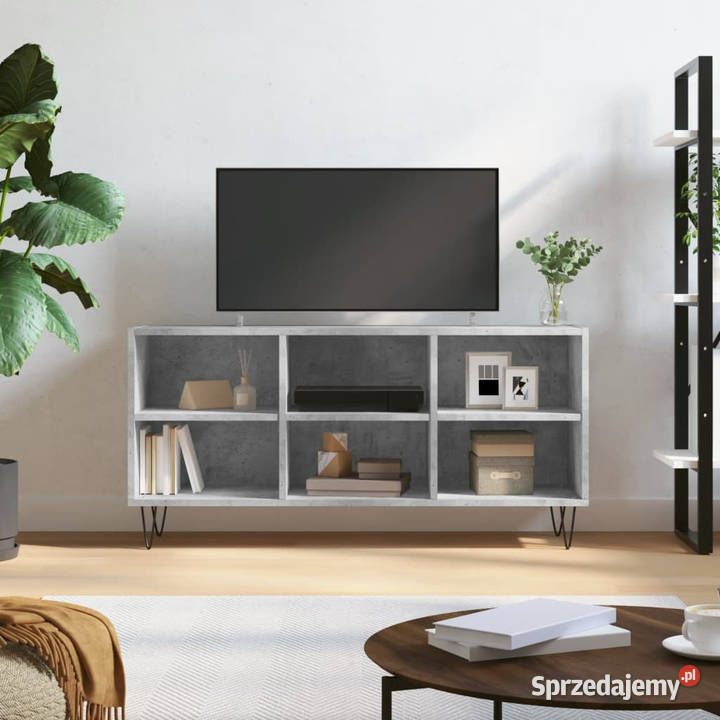Szafka pod TV szarość betonu 1035x30x50 WM826992 Warszawa sprzedam