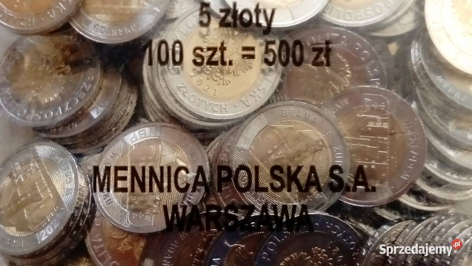 Moneta okolicznościowa 5 2021 r Brama żuraw w Mosina sprzedam