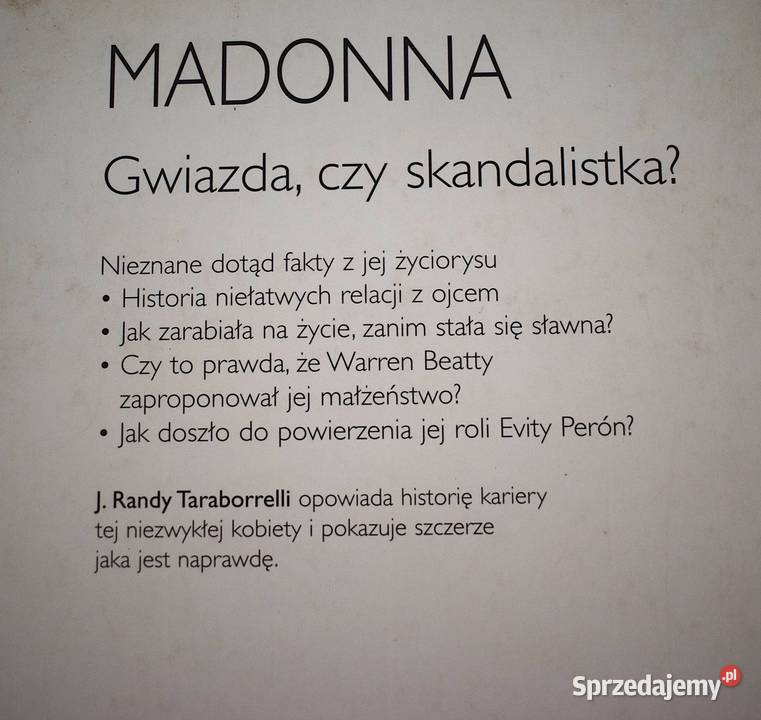 Madonna Biografia intymna J Randy Taraborrelli Chełmno sprzedam