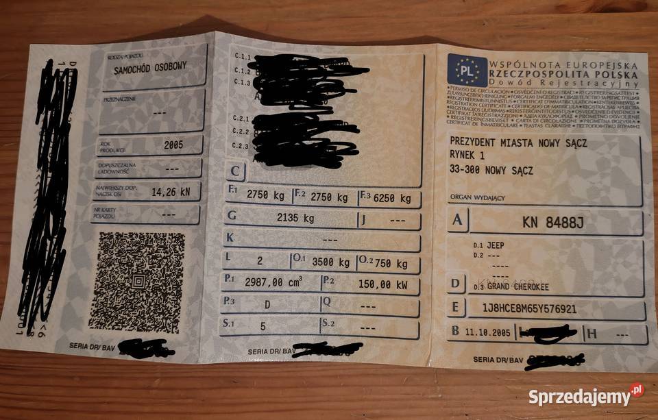 Jeep Grand Cherokee WK 2005 CRD 30 280000km Nowy Sącz