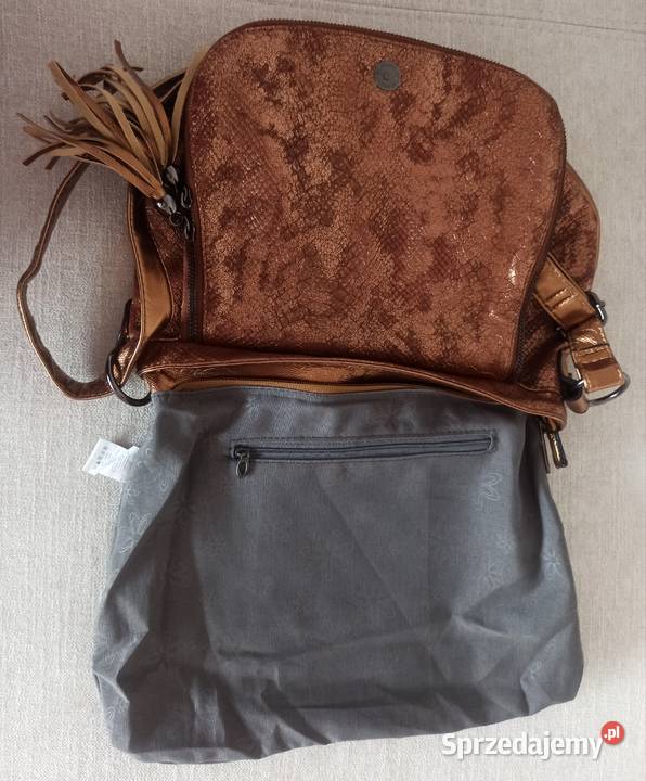 Torebka miejska w kolorze miedzi 13x24x32 Dla kobiet
