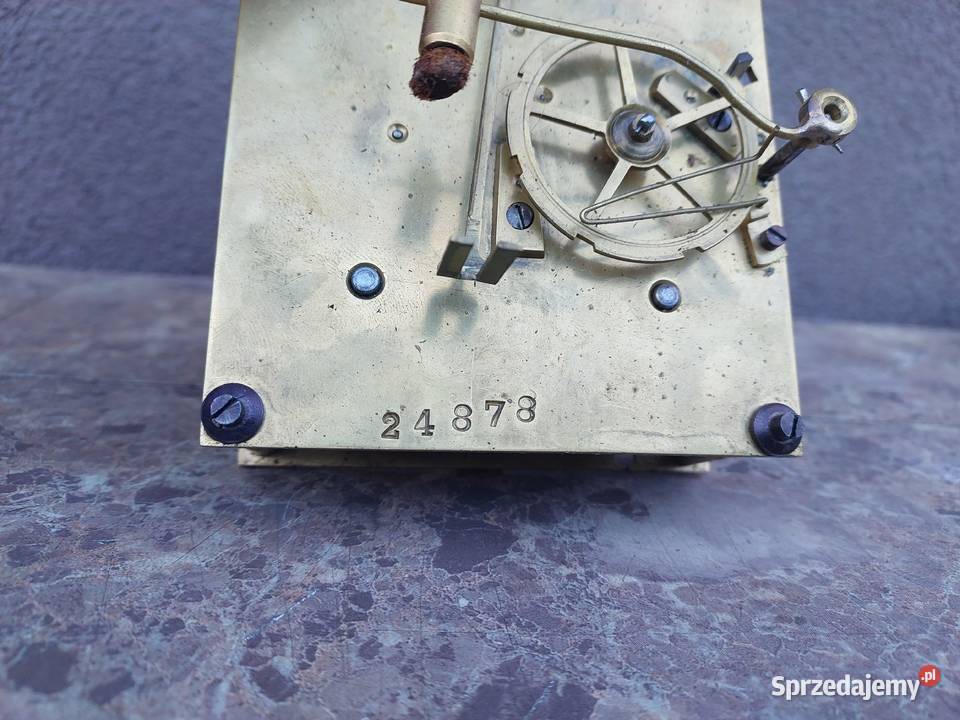 688 Mechanizm starego zegara ściennego pełna Antyki pomorskie Tczew