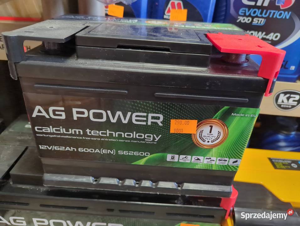 Akumulator rozruchowy 12V62Ah 600A AG POWER świętokrzyskie Łopuszno