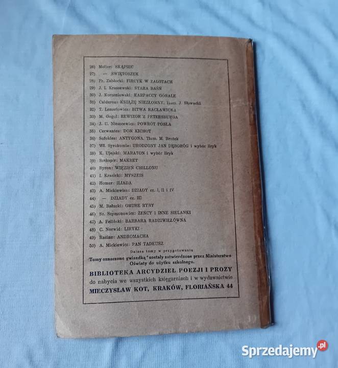 Adam Mickiewicz Grażyna Powieść litewska Wyd wielkopolskie Koźminek