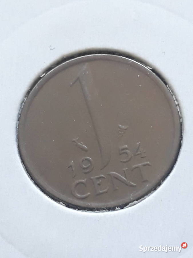 1Cent Holandia 1954 r Juliana Rzadkość około wielkopolskie