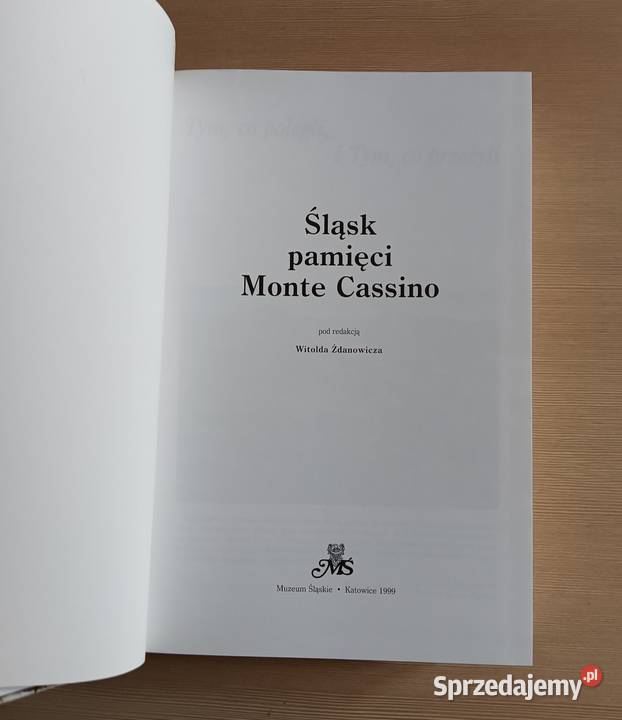 Śląsk Pamięci Monte Cassino doskonałe Katowice sprzedam