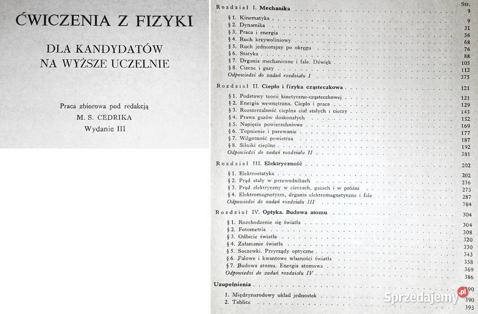 Ćwiczenia z fizyki kandydatów wyż uczel M S Chełm