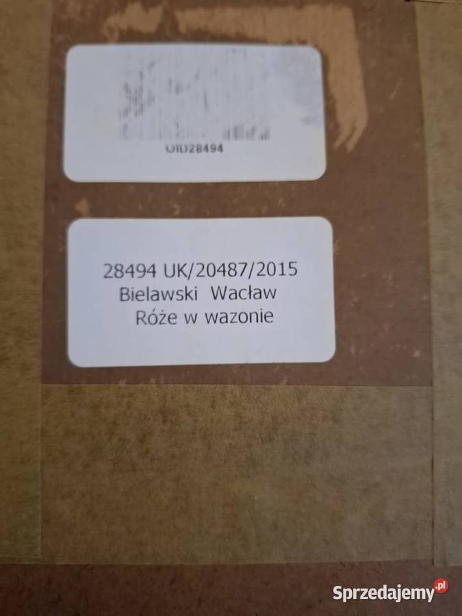 Obraz olejny Róże w wazonie Wacław Bielawski łódzkie